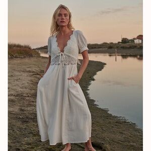 Free People All You Need is Lace midi dress, size M, worn once